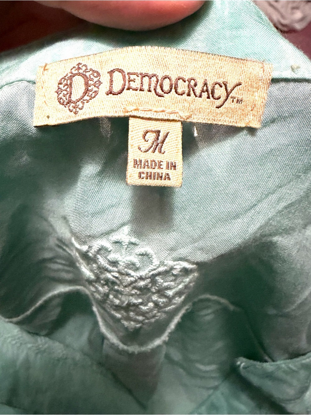 Democracy Mint Green Tunic Blouse - Picture 2 of 4